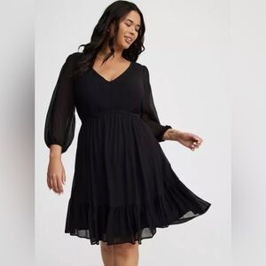 Torrid Mini Chiffon Tiered Babydoll Dress NWOT